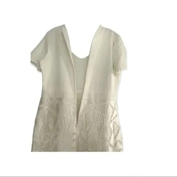 Miss Cristina USA 2 pcs dress blue lace coverup off white short dress XL NWOT - Picture 8 of 10